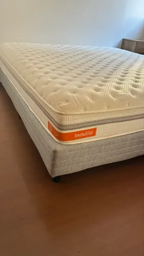 Cama box King + Colchão - inducol DS4430 Ultrasoff floram.
