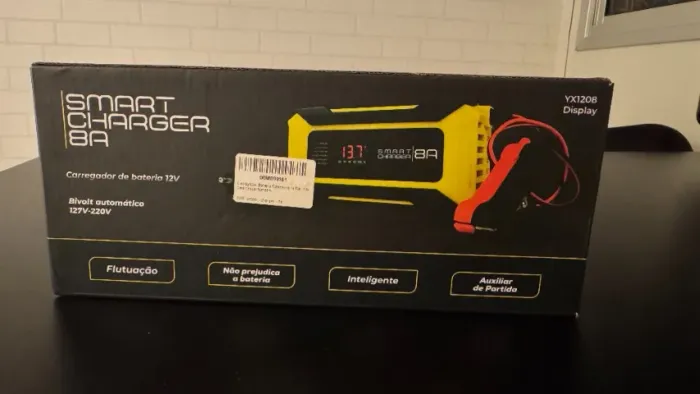 Carregador de bateria automotivo inteligente 12V - Smart Charger 8A