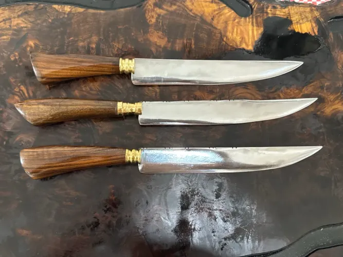 Conjunto 3 peças facas Artesanais para churrasco