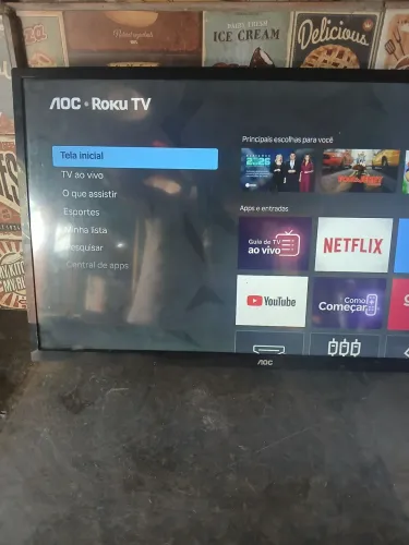 Tv 32 AOC Roku ler anúncio