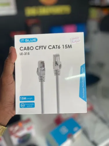 Cabo de rede Cat6 5M, 10M ou 15M 