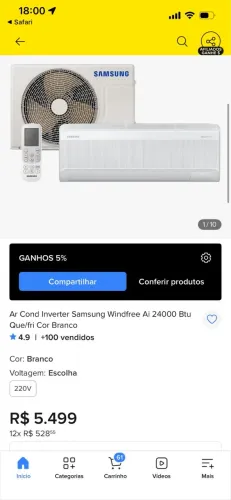 Ar condicionado inverter Samsung