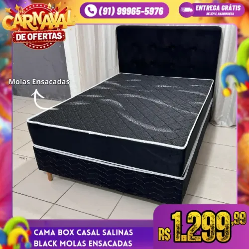 Cama Box Casal Salinas Molas Ensacadas