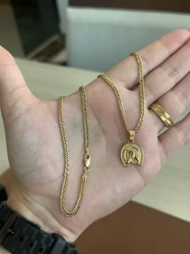 Corrente de ouro Grummet duplo