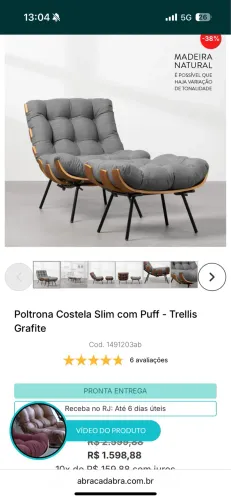 Poltrona costela Abracasa 