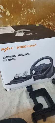 Volante Gamer PXN V900 Gen2 com 270° e 900° de giro