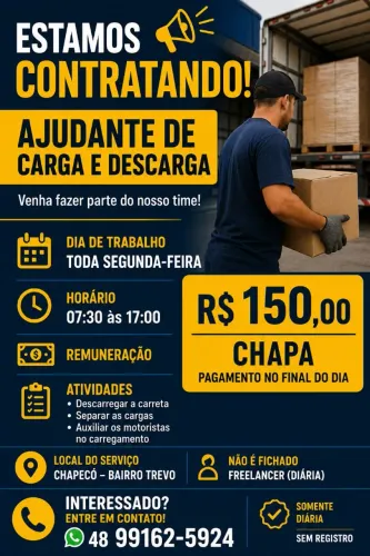 VAGA CARGA/DESCARGA CHAPECO