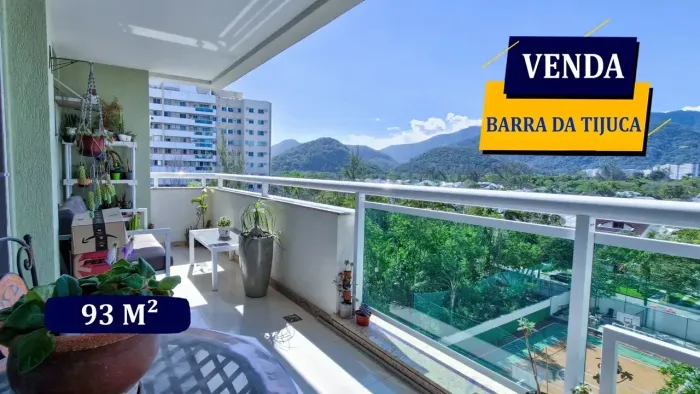 BARRA DA TIJUCA CONDOMÍNIO CLUBE VITALITY SPA 83M² 3 QUARTOS 2 SUÍTES 2 VAGAS LAZER MARAVI