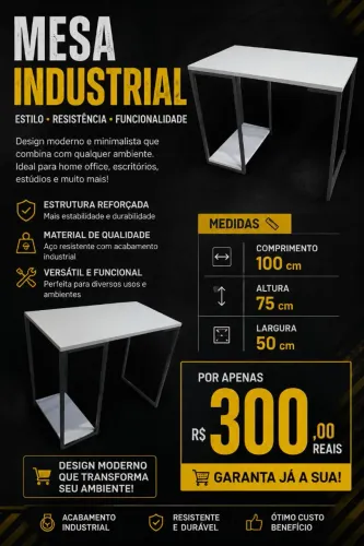 Linda mesa industrial 