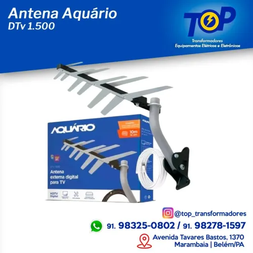 Antena Externa para TV digital Aquário DTV1500