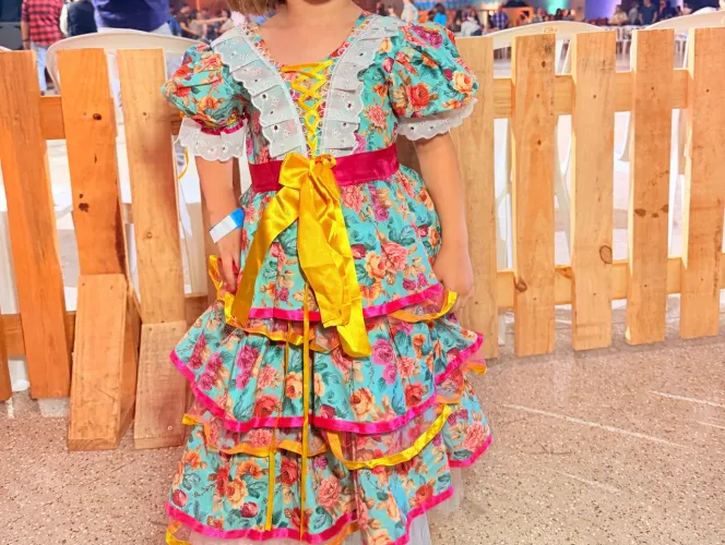 Vestido São João festa junina arraia infantil