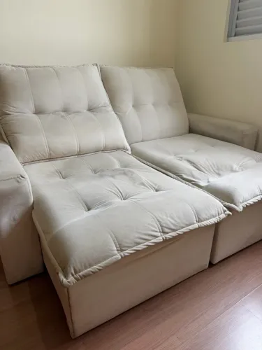 Sofá retrátil de molas ensacadas