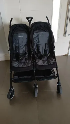 Carrinho Gêmeos MAXI COSI + 2 bebês conforto com base veicular