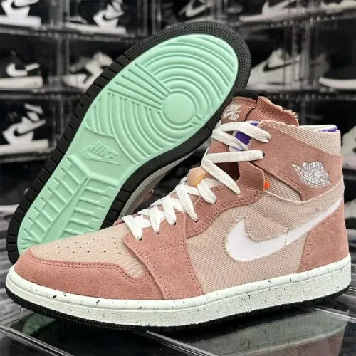 Tenis Air Zoom Jordan 1 CMFT Fossil Stone/White-Fossil Rose (CT0978 201) - 12,5/45