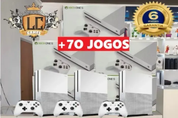 XBOX ONE S 5OOGB Ou 1TB COM 8O JOGOS TOP e O6 MES GARANTIA e BRINDES ( LOJA FISICA )