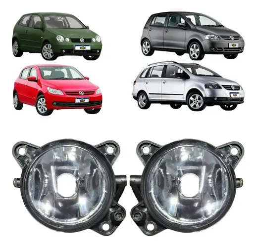 Par Farol De Milha Gol G5 Polo Fox Spacefox 2008 A 2014 Transparente