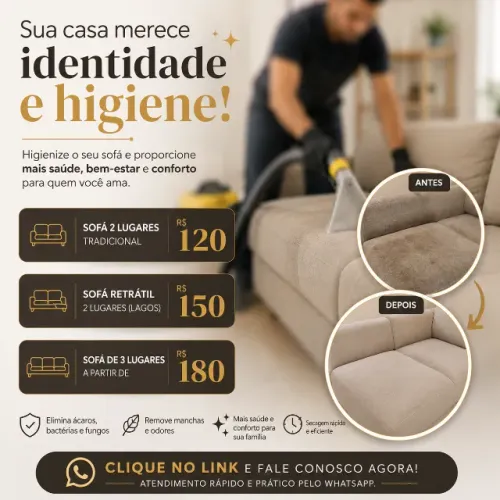 Limpeza de sofa