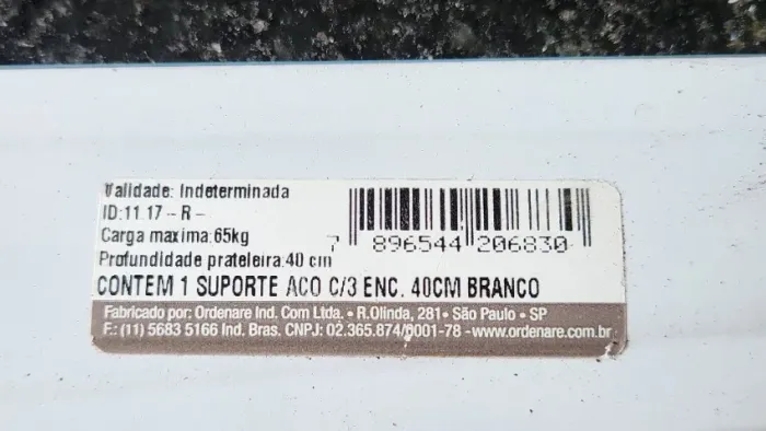 Suporte de prateleira modular