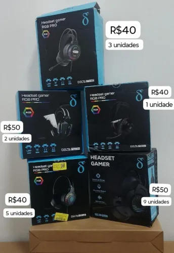 Lote de headset gamer 