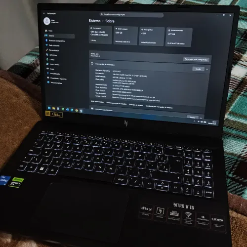 Notebook gamer Acer Nitro V15 RTX 2050