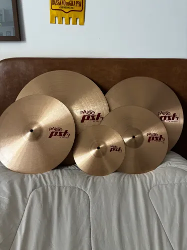 Pratos Bateria Paiste PST7 - Kit com 5 Pratos - Seminovos / Excelente Estado