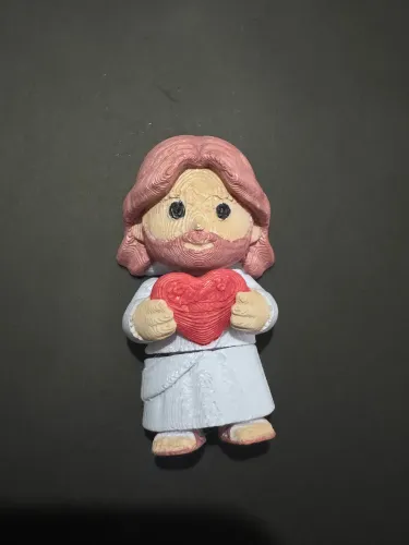 Mini Jesus em Impressão 3D ? Chaveiro ou Enfeite de Monitor/Borda!