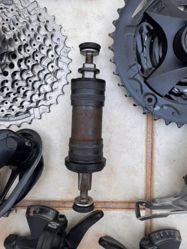 Transmissão Shimano Altus 3x8 Completa Trocadores Câmbio Pedivela Cassete K7