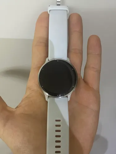 Garmin Venu 3, 45mm, branco, função music, conservadíssimo!