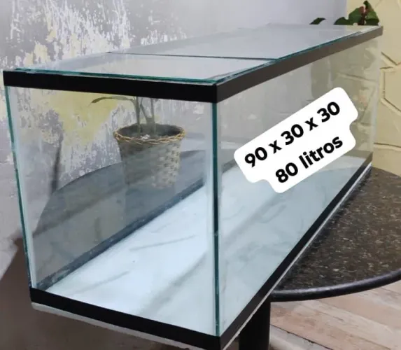 VENDO AQUÁRIO 80 LITROS NOVOOO