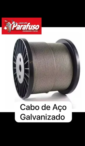 Cabo de aço.