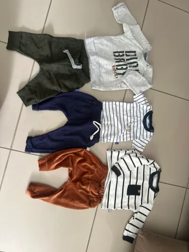Kit 3 conjuntos P bebê 3 a 6 meses