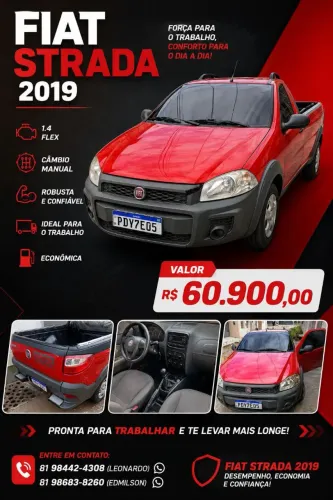 Fiat Strada Working Hard 1.4 Fire Flex 8V CS 2019