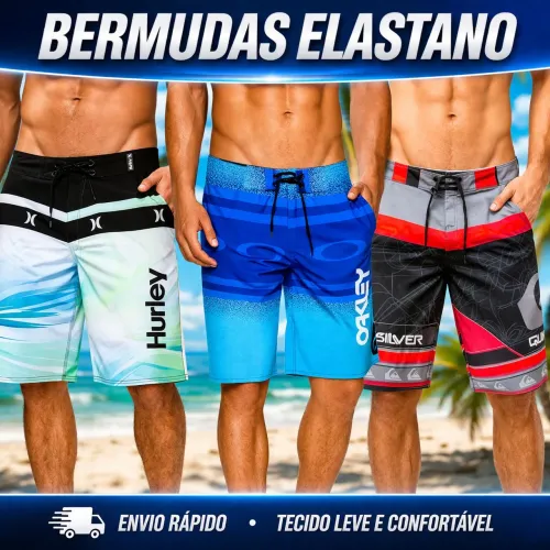 Bermudas Masculinas Elastano