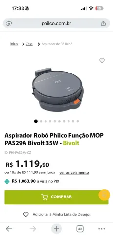Aspirador Philco Mop
