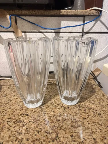 Vasos decorativos de chumbo em cristal 