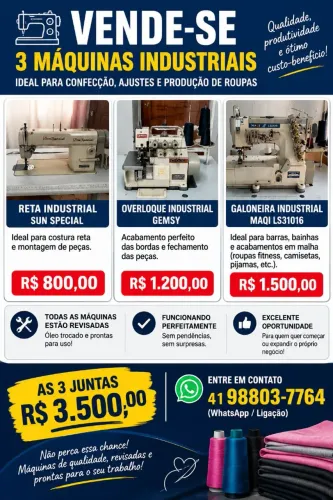 Máquinas de costura industrial