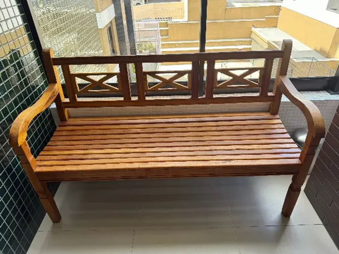 Poltrona/banco 3 lugares rústico