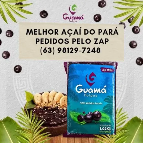 Temos polpas de açaí.