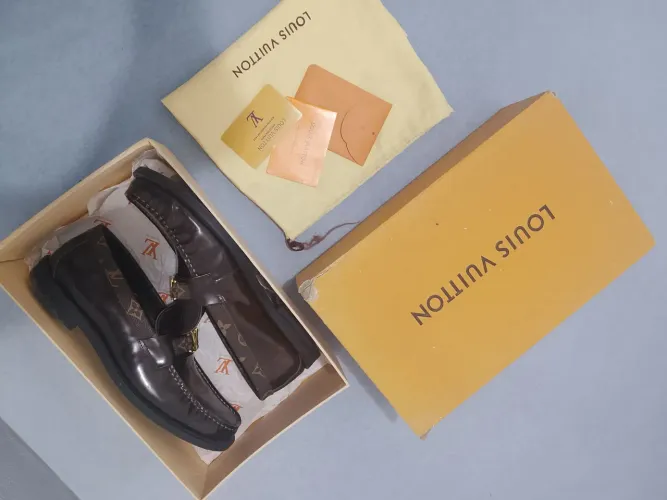 Sapato loafer louis vuitton major marrom PRIMEIRA LINHA