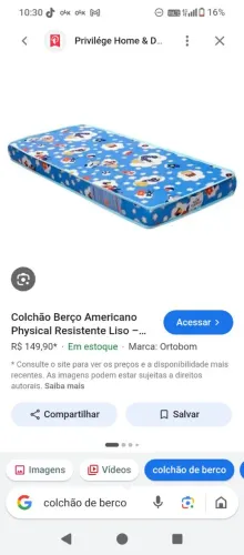 Colchão de berço novo nunca usado 