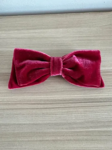 Laço veludo rosa prendedor de cabelo novo
