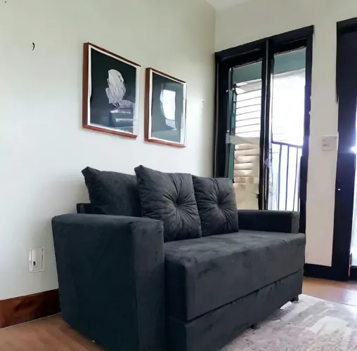 SOFÁ 2 lugares, abre CAMA casal, para PEQUENOS ESPAÇOS!