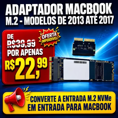 ADAPTADOR SSD M.2 NVME PARA MACBOOK 2013 A 2017