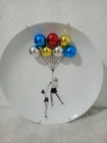 Prato Decorativo Meninas do Balão Greghi Design