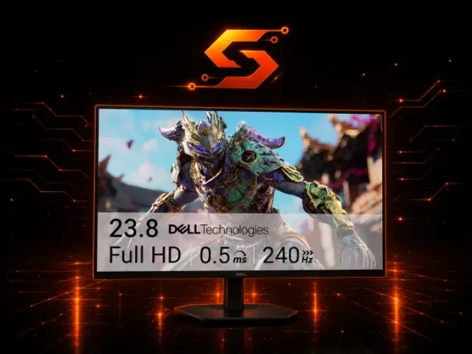 Monitor Gamer Dell 24" Full HD - 240Hz - Painel IPS, 0,5ms - Conforto Ocular TÜV3 Estrelas