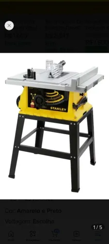 Serra Circular Bancada 10pol 2000w Com Disco Sst001 Stanley