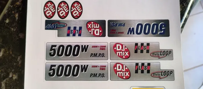 Adesivo para mini system aparelho de som Sony grx9900