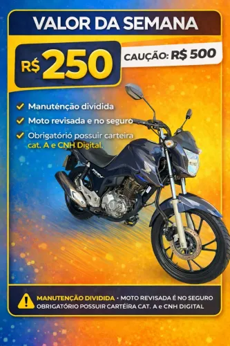 CG Fan160, 2024 disponível para aluguel.