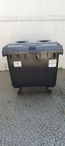 Contêiner Contentor Lixeira Plástico 660 litros Cor Preto (EXCELENTE EST. DE CONSERVAÇÃO)