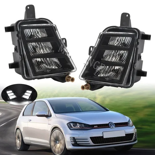 Par Farol de Milha Led Golf Gti Mk7 2014 2015 2016 2017